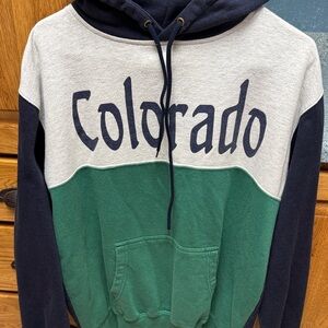Colorado Colorblock Men's Hoodie - Navy, Gray, and Green